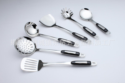 高档不锈钢塑料手柄厨具套装批发零售介绍